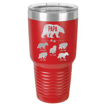 Papa Bear with 5 Cubs Flask Tumbler